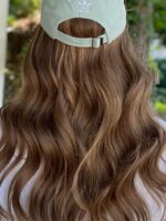 New Brown Highlights Wavy Remy Human Hair Hatfall Wig HW006 - Image 3