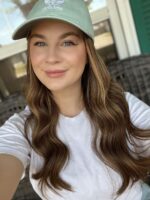 New Brown Highlights Wavy Remy Human Hair Hatfall Wig HW006