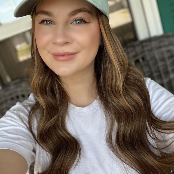 New Brown Highlights Wavy Remy Human Hair Hatfall Wig HW006